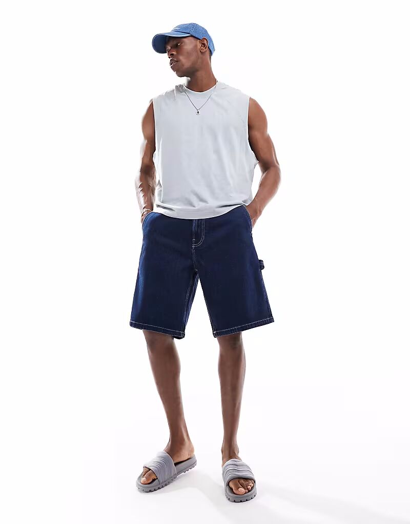 

Мешковатые шорты Hollister темно-синего цвета