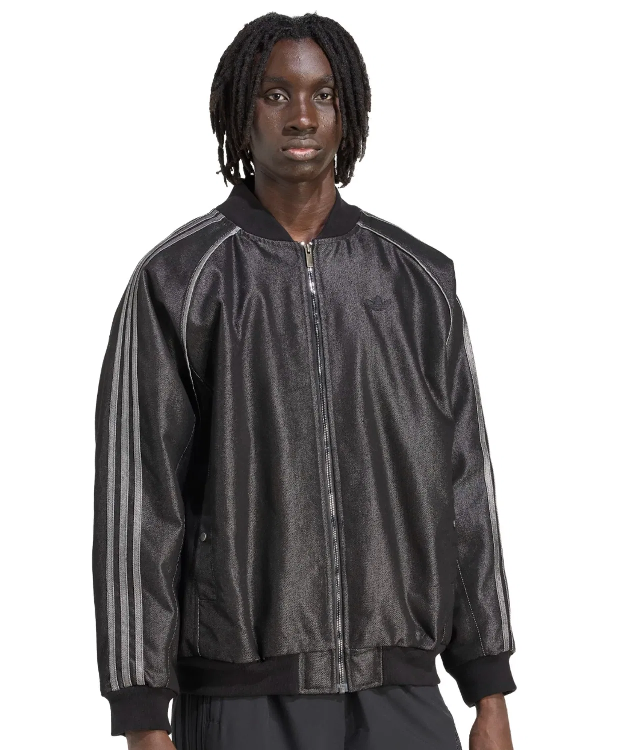 Джинсовая куртка adidas Denim Jacket чёрная — фото 2