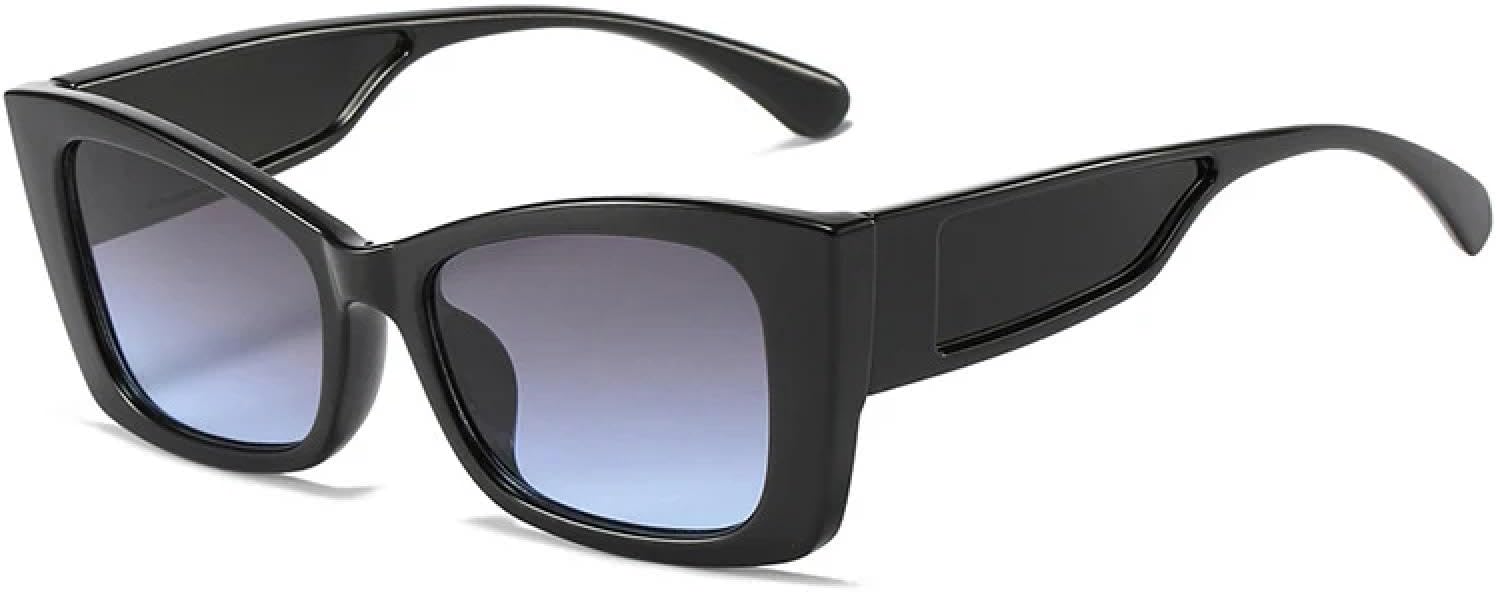 

Модные солнцезащитные очки «кошачий глаз» для женщин и мужчин, роскошные трендовые очки в винтажном стиле для путешествий и вождения, защита от УФ-излучения UV400 TKKTLLT, Black Gray Blue