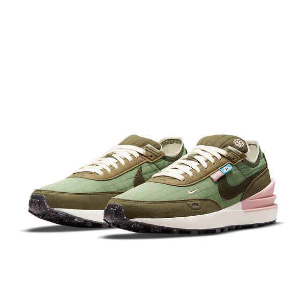 Кроссовки waffle one nn 'toasty - oil green' Nike, зеленый — фото 3