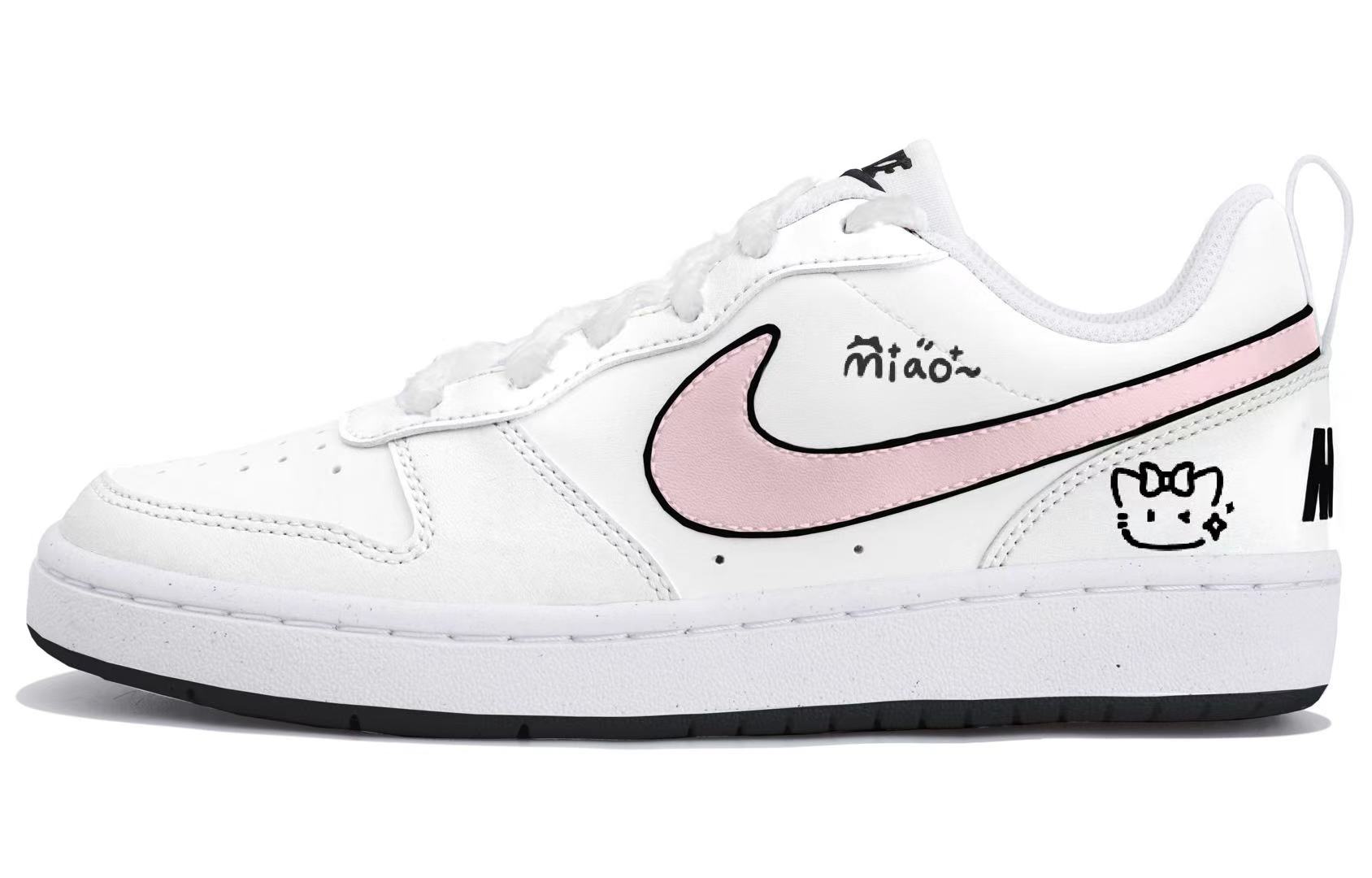 

Nike Court Borough Low top детские скейтбординг кроссовки White Pink Kids'