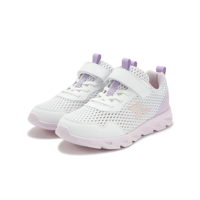 Кроссовки для бега slip resistant abrasion resistant low top white peony purple kids' XTEP, Xtep White Peony Purple — фото 3