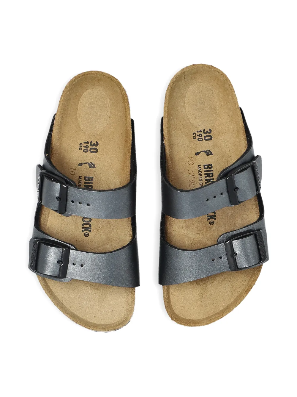 Босоножки arizona с ремешками и пряжками Birkenstock Kids, серый — фото 4