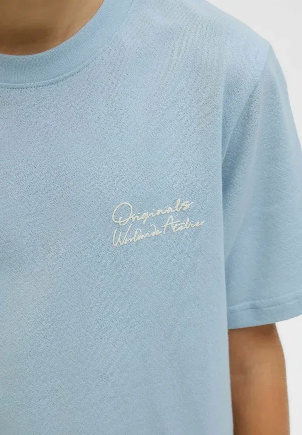 Футболка принтованная Jack & Jones Junior, небесно-голубой — фото 4