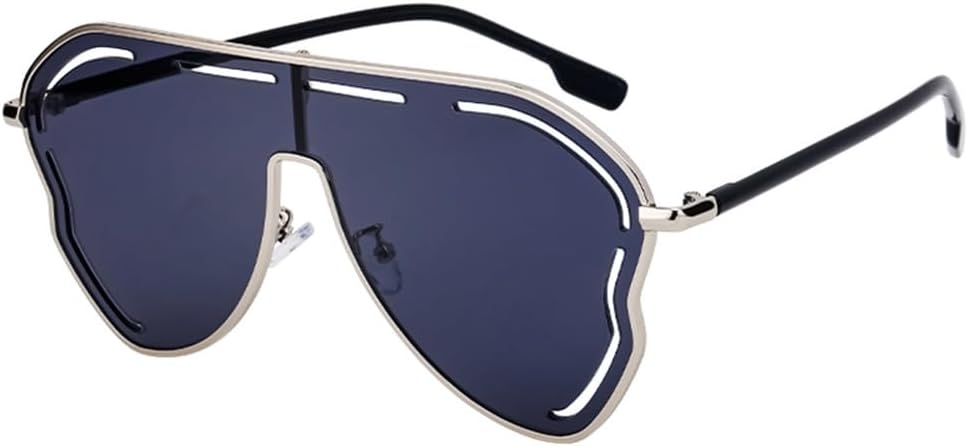 

Крупные квадратные солнцезащитные очки-щитки для женщин, большая оправа, модель «бабочка», цельные солнцезащитные очки для женщин, защита от ультрафиолета UV400 WNCKSQ, C3silvergray