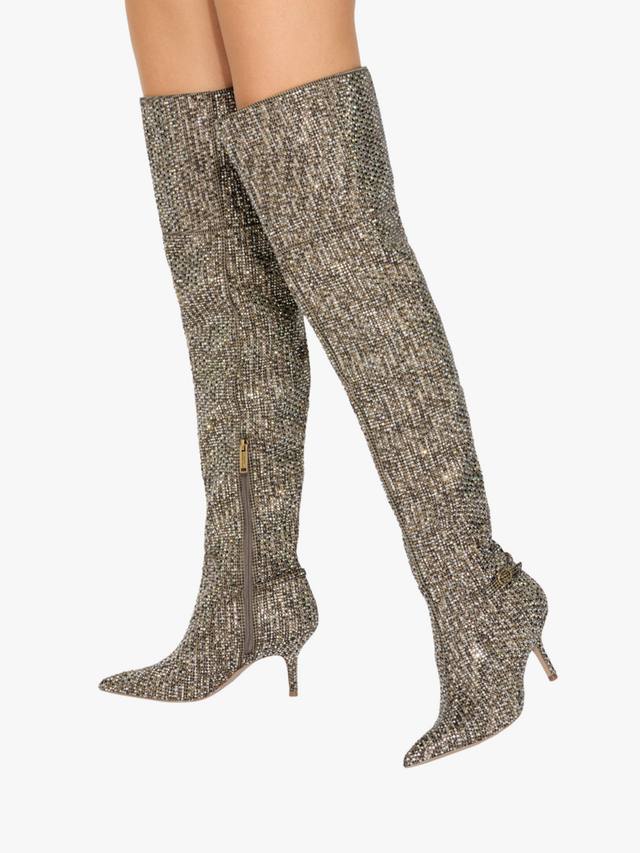 Ботинки Mayfair до колена с заостренным носком Kurt Geiger London, Beige — фото 2