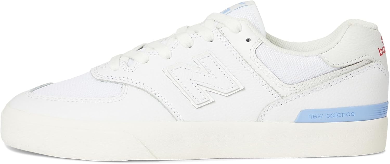 Кроссовки для скейтбординга New Balance Unisex-Adult 574 Vulc, White/Baby Blue — фото 4