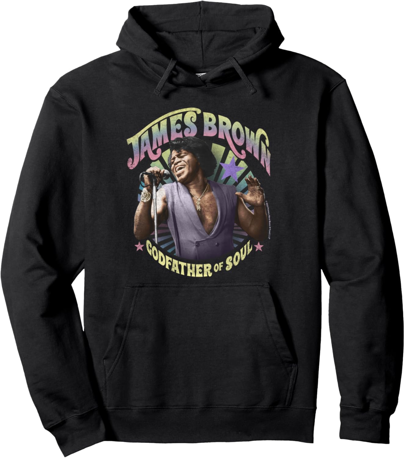 

Худи James Brown Godfather of Soul Popfunk, черный