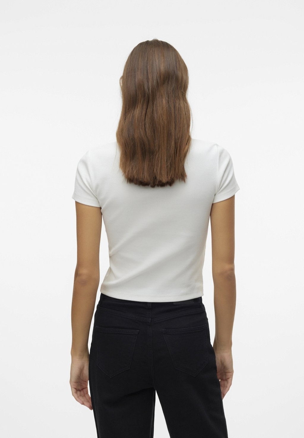 

Базовая футболка 2ER-SET RUNDHALS KURZARM Vero Moda, молочный