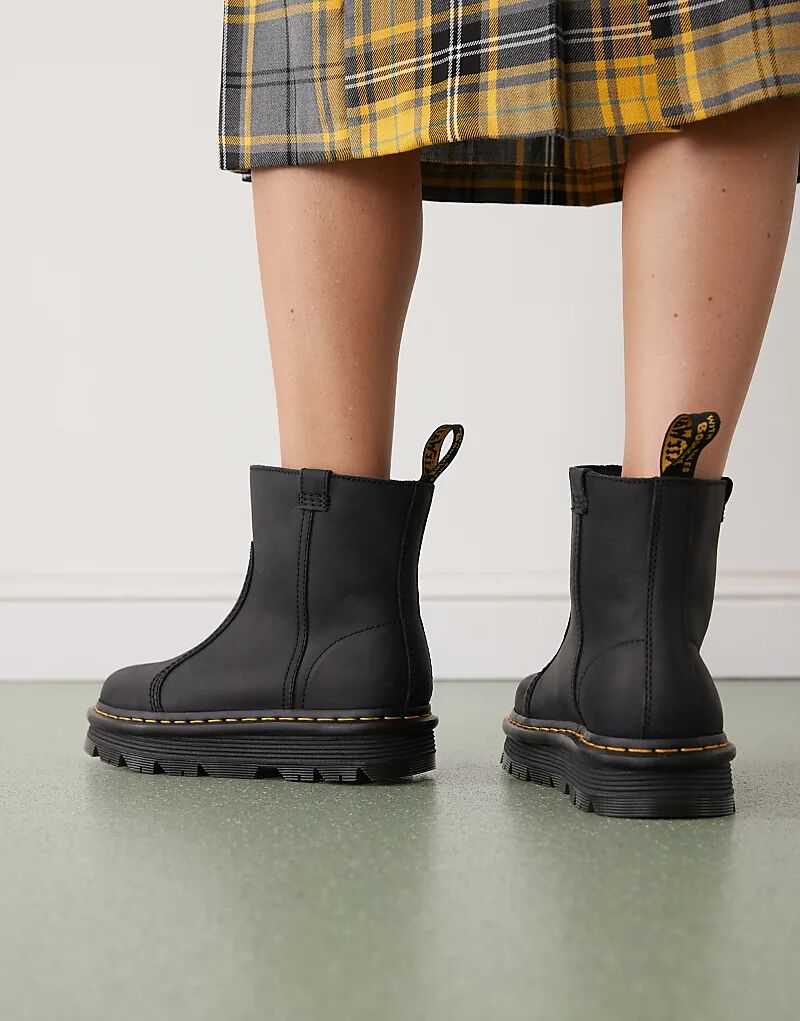 Ботинки Dr Martens ZebZag Rigger черного цвета — фото 4