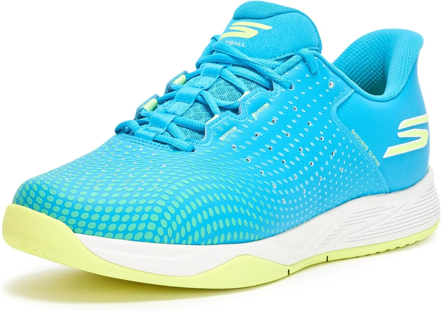 Кроссовки для пиклбола Skechers Men's Viper Court Reload Hands Free Slip-ins, синий/лайм
