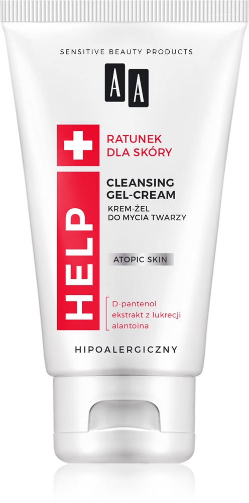 

Очищающий крем-гель для сухой и атопической кожи Help atopic skin Aa Cosmetics, be kvapiųjų medžiagų 150 мл