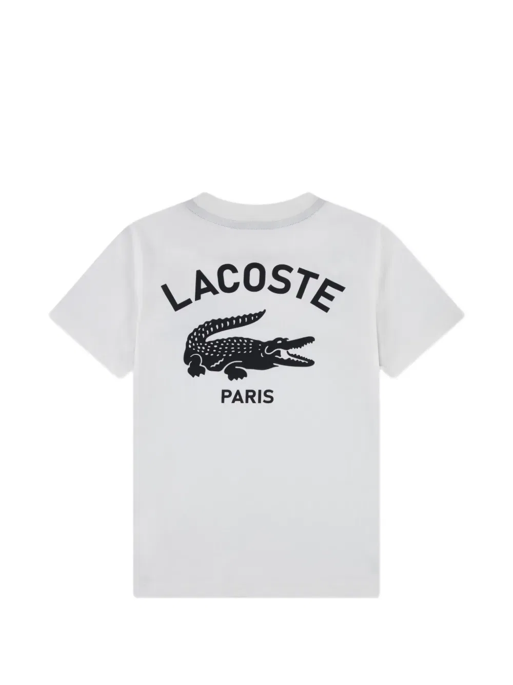 Футболка с круглым вырезом и логотипом Lacoste Kids, нейтральный — фото 2