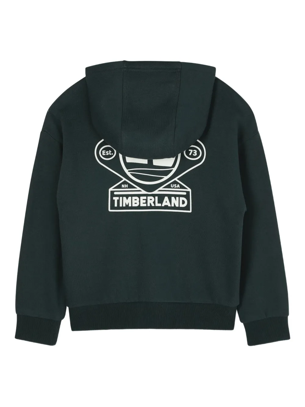 Худи на молнии Timberland Kids, зеленый — фото 2