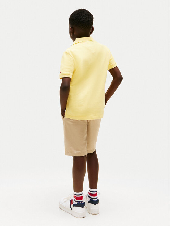 Рубашка поло стандартный крой Flag KB0KB09714 Tommy Hilfiger, желтый — фото 2