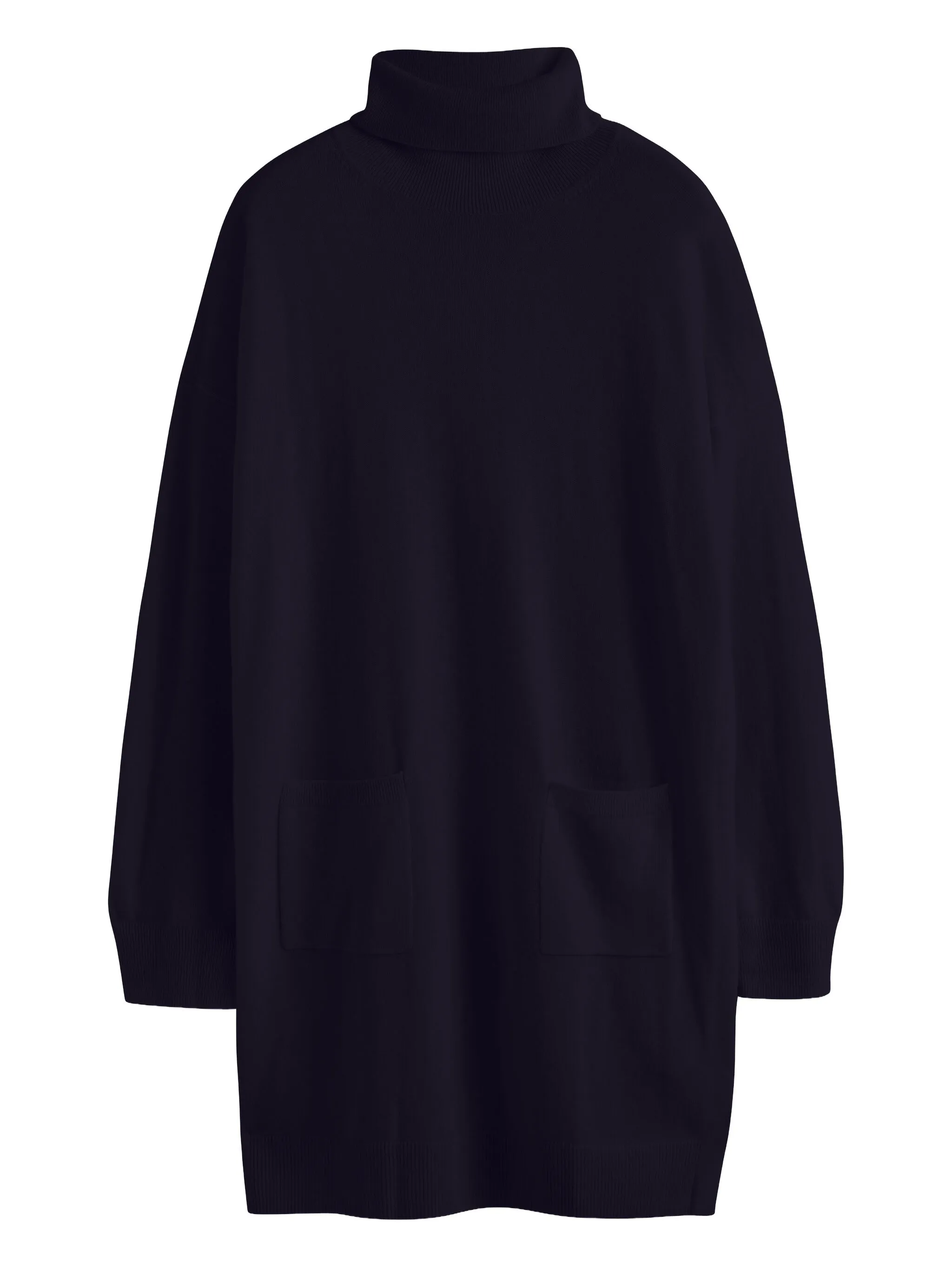 

Платье с высоким воротником и накладным карманом Chinti & Parker, синий