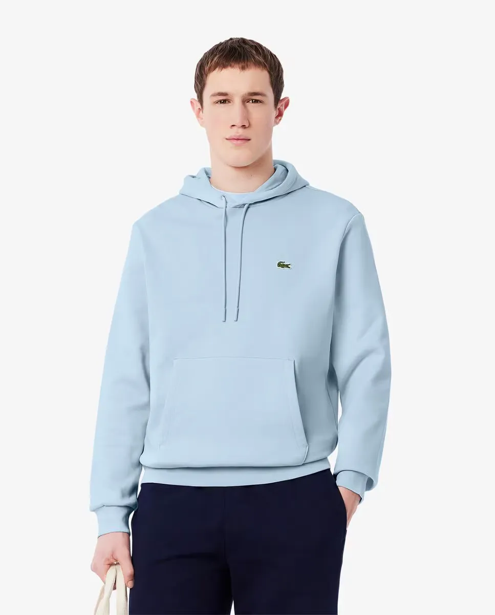

Мужская толстовка с капюшоном из флиса Lacoste, светло-голубой