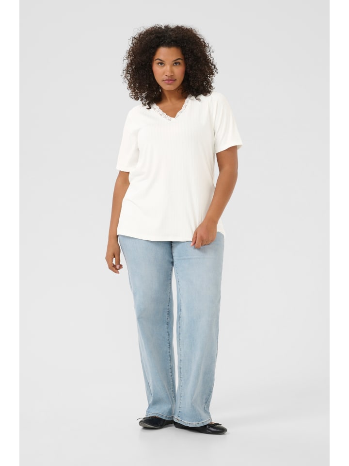 

KAFFE curve Блузка с короткими рукавами KCfananda, стандартный крой, цвет Chalk CC