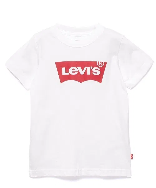Детская футболка с логотипом Levi's из хлопка белая — фото 3