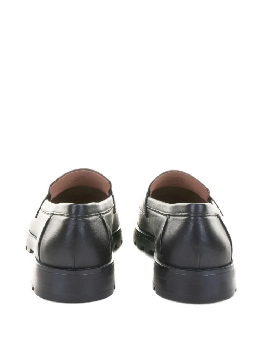Лоферы из кожи с прорезью для монет Santoni, черный — фото 3