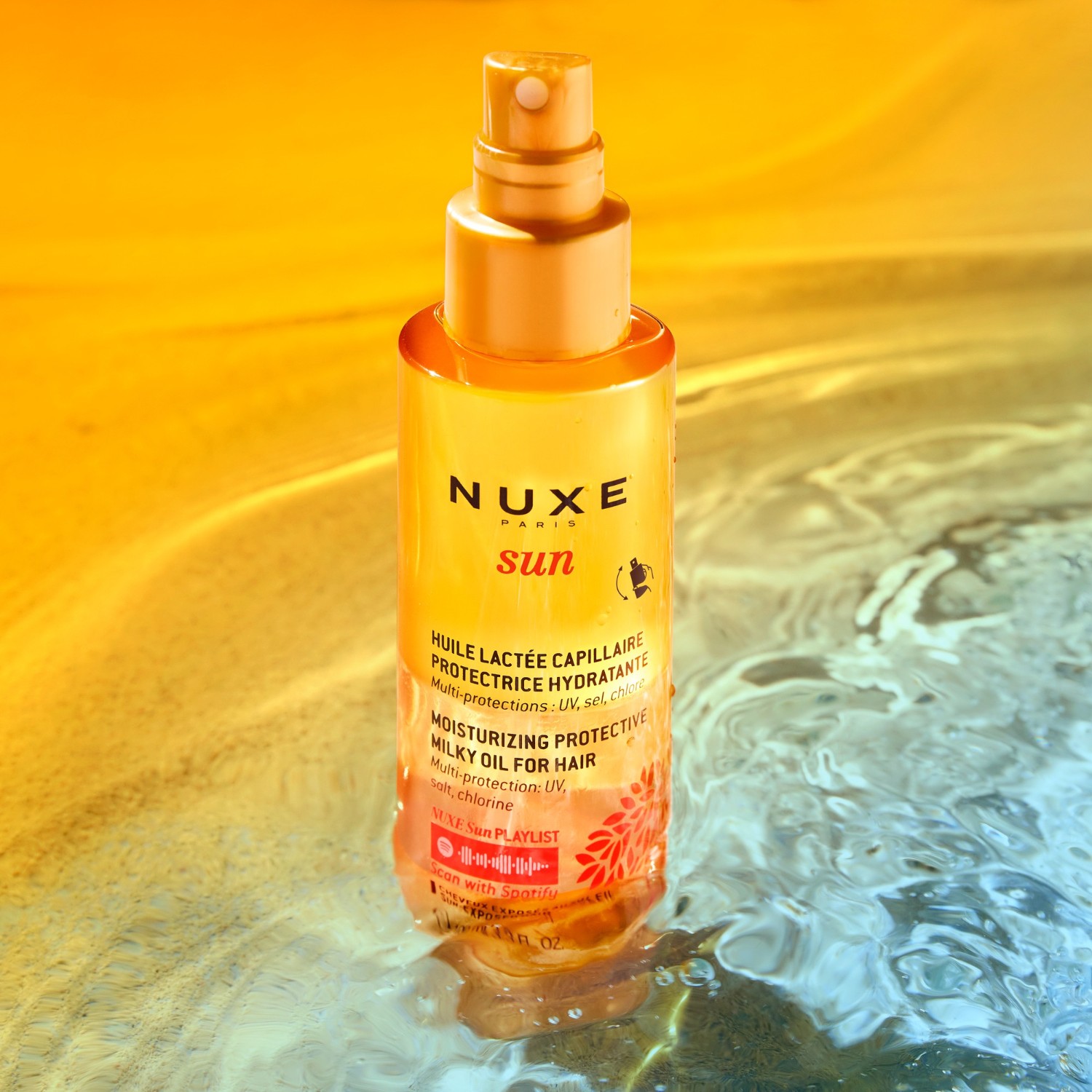 Масло для волос sun protective milky oil for hair Nuxe, объем 100 мл — фото 2