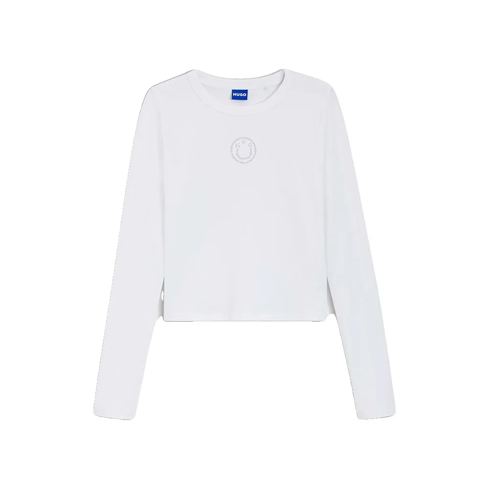 

HUGO Daliriee 10272901 СИНЯЯ футболка, белый