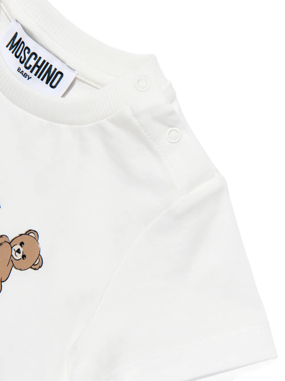 Футболка с графическим принтом Moschino Kids, белый — фото 4
