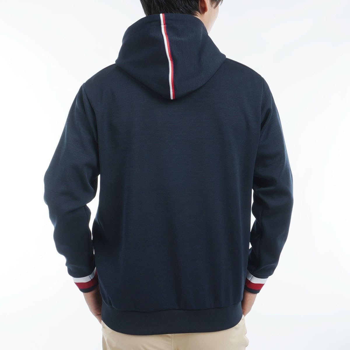 Мужская толстовка с капюшоном Tommy Hilfiger Golf THMA457, с логотипом спереди, темно-синий — фото 3