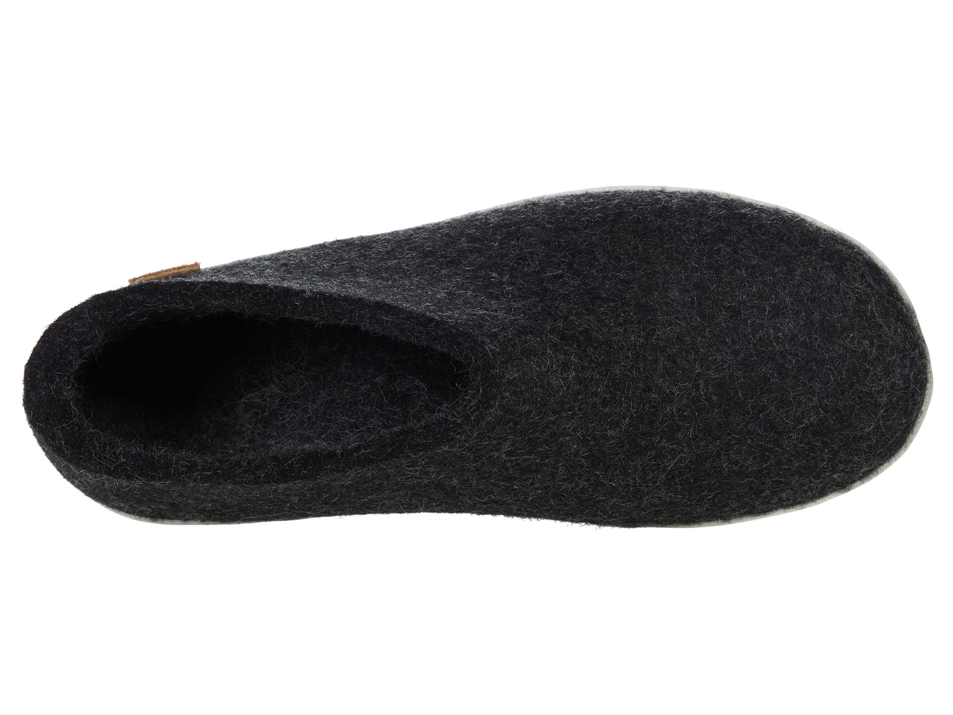 Тапочки Glerups Wool Shoe Rubber Outsole, Charcoal/Grey Rubber — фото 2