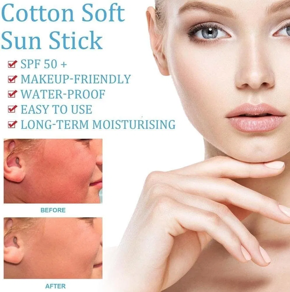 Солнцезащитный стик для лица UPCOT Cotton Soft SPF 50+ 19 г — фото 4