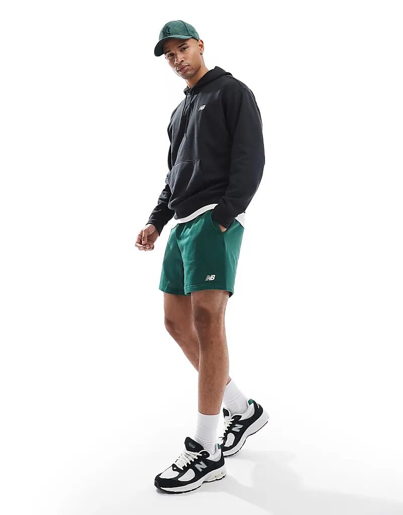 

Спортивные шорты из французского трикотажа 7 дюймов зеленого цвета New Balance
