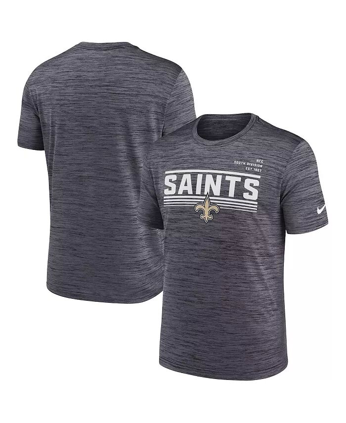 

Мужская футболка New Orleans Saints Yardline Velocity Performance цвета антрацит Nike