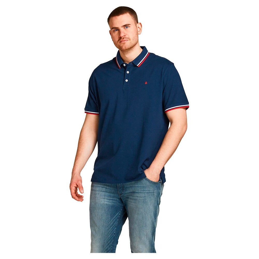 

Поло с коротким рукавом Jack & Jones Essential Paulos Plus Size, синий