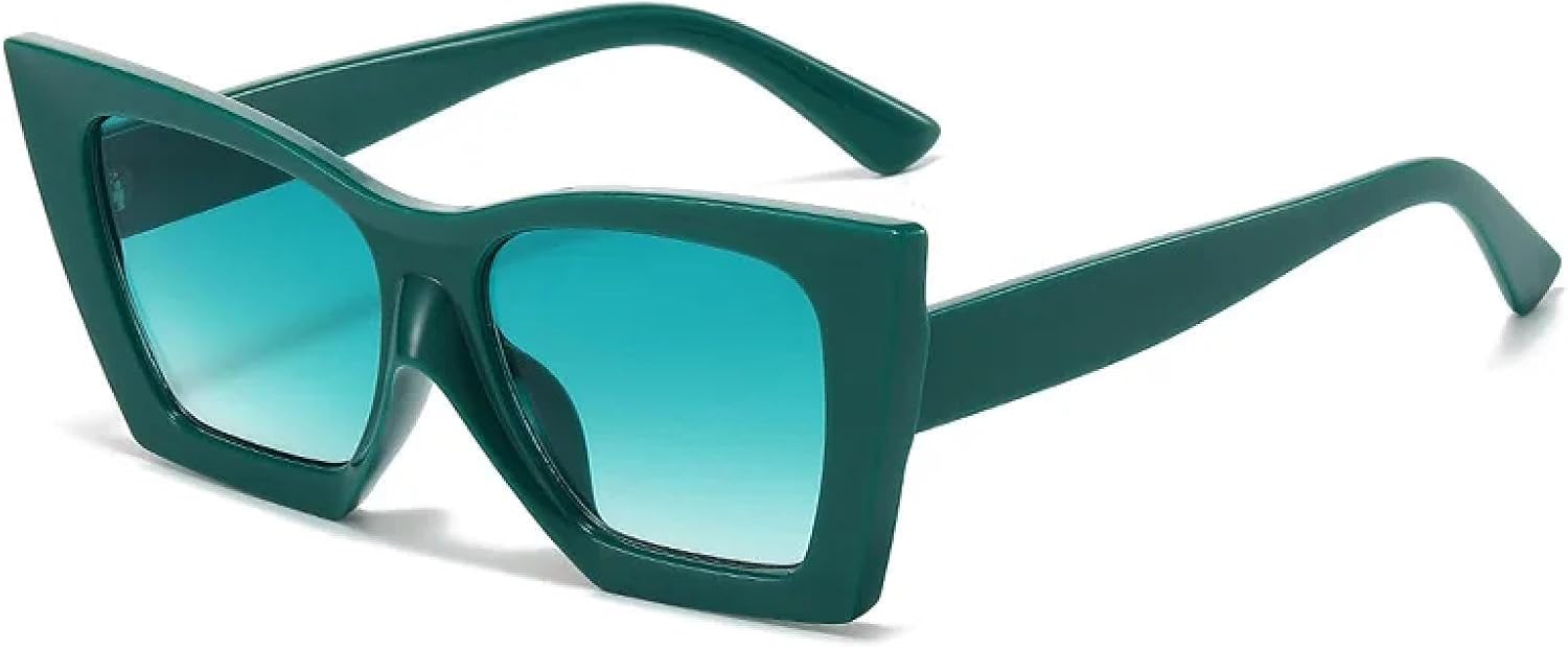 

Солнцезащитные очки с защитой от УФ-излучения UV400 | Цвет «кошачий глаз» | Для женщин и мужчин, для занятий спортом на открытом воздухе и вождения DSVIGF, Green-green