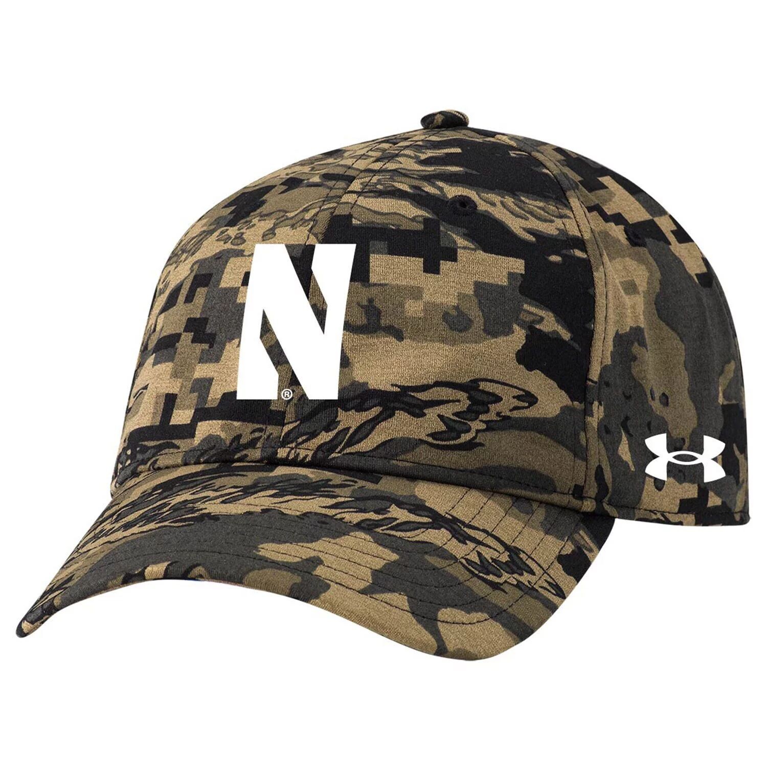 

Мужская регулируемая шапка Under Armour Camo Northwestern Wildcats Freedom