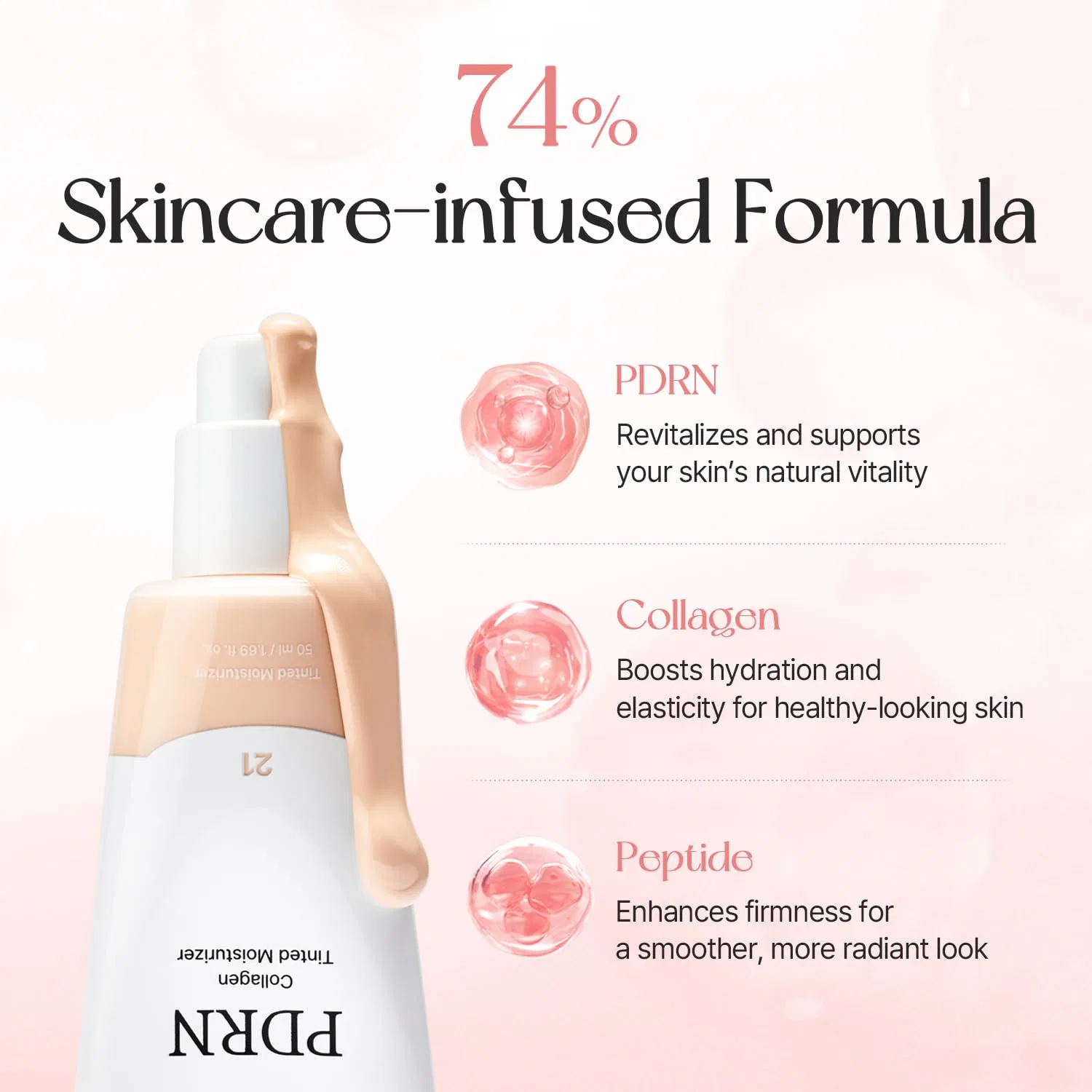 Тональный увлажняющий крем «PDRN Collagen Tinted Moisturiser No. 23 Aura» от mixsoon Mixsoon — фото 2