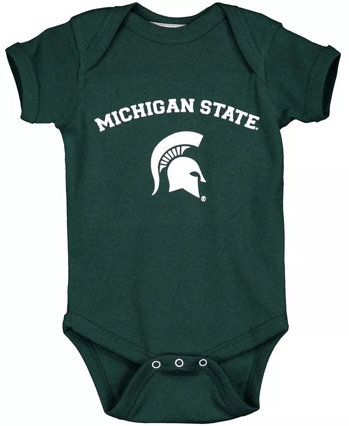 

Боди для мальчиков и девочек, зеленый, с аркой и логотипом Michigan State Spartans Two Feet Ahead