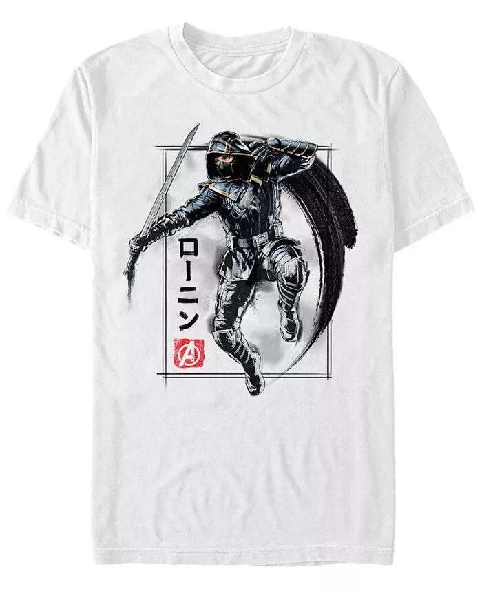 

Футболка с коротким рукавом для мужчин Marvel Avengers Infinity War Painted Ronin Action Shot Fifth Sun, белый