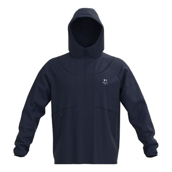 

Куртка rush fleece full zip hoodie jacket 'blue' Under Armour, синий