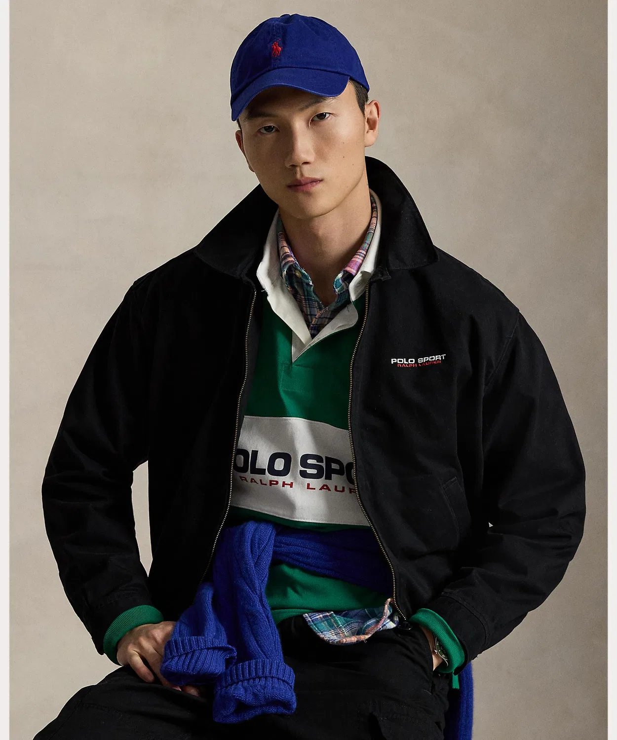 Куртка Big Fit Polo Sport Twill, Ralph Lauren, хлопок, чёрный — фото 3
