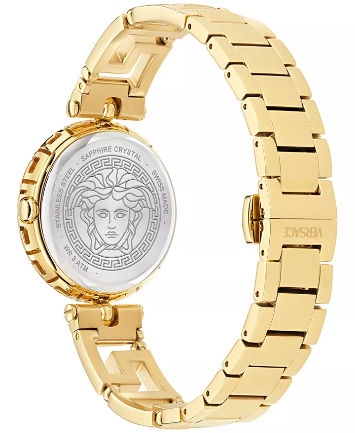 Женские наручные часы Swiss Medusa Jewel с позолоченным браслетом, 34 мм Versace — фото 3