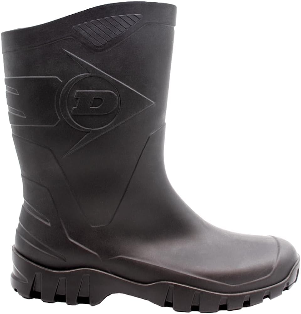 Dunlop Flying Dee - защитная обувь унисекс, ПВХ короткие резиновые сапоги до икры, 100% водонепроницаемые и химически стойкие, черный — фото 3