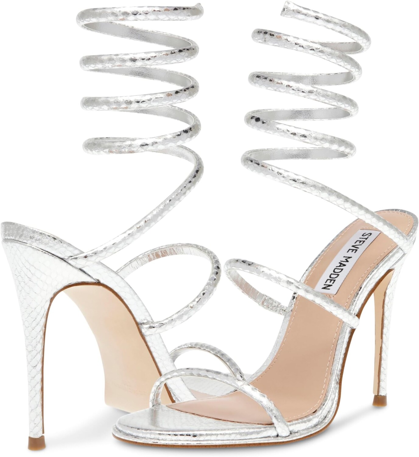 

Босоножки Exotica Steve Madden, цвет Silver Snake