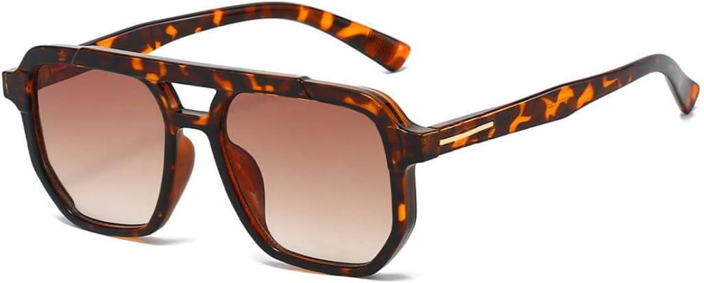 

Модные солнцезащитные очки с двойной перемычкой, увеличенного размера, в стиле ретро с металлическими акцентами на дужках. Стильные очки, идеально подходящие для тех, кто ищет стильный аксессуар TVTBBVV, Photochromic