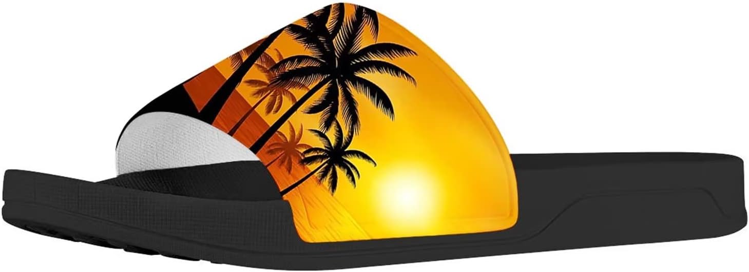 

Сланцы с принтом американского флага и лапы собаки Forchrinse для женщин и мужчин, легкие летние пляжные спортивные шлепки, оранжевый