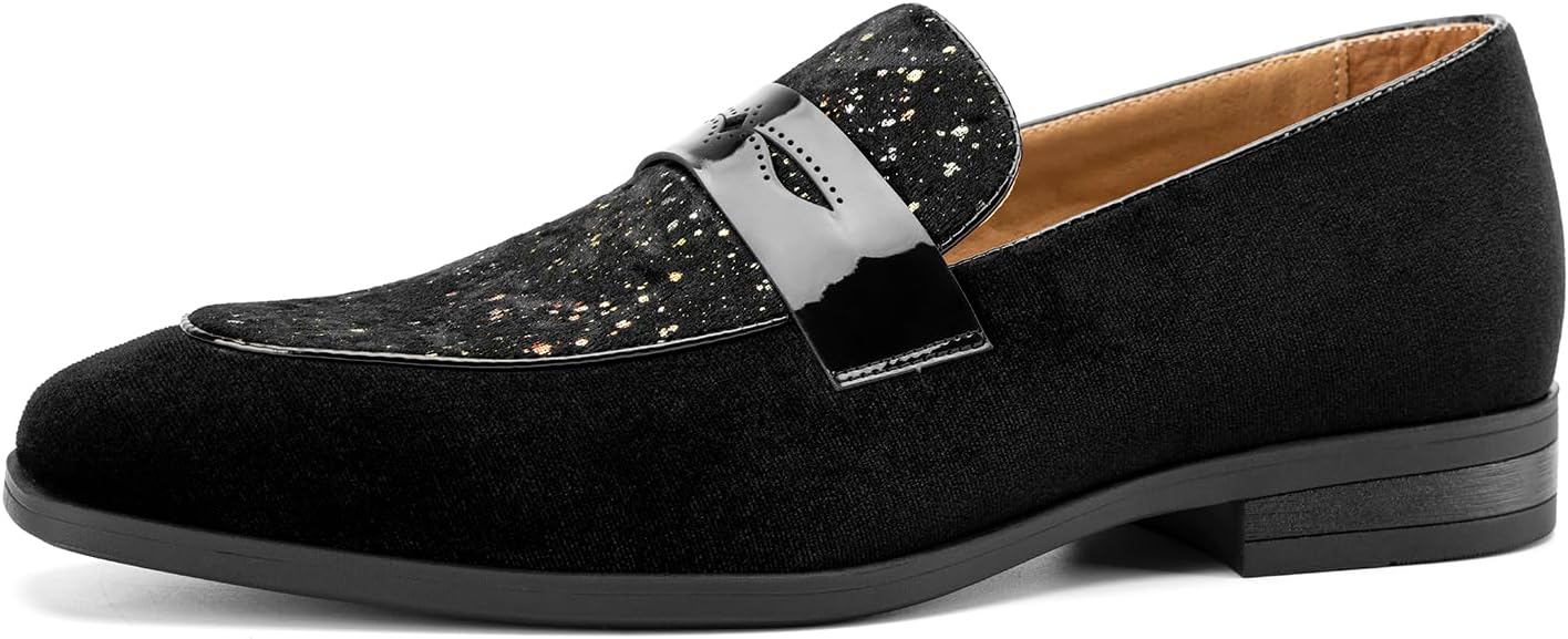 

Мужские бархатные лоферы JITAI, классические туфли для мужчин, лоферы под смокинг, черный