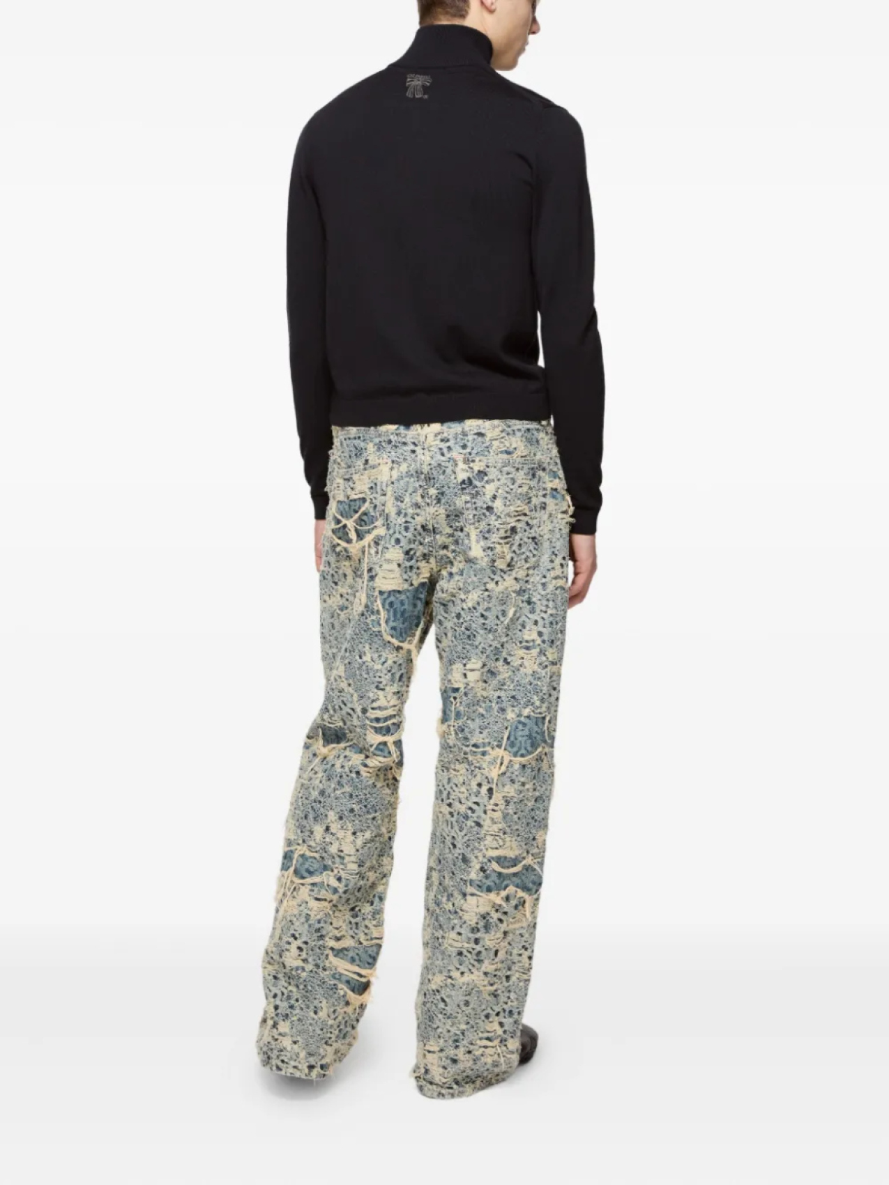 Кардиган с высоким воротом и застежкой-молнией Acne Studios, черный — фото 3