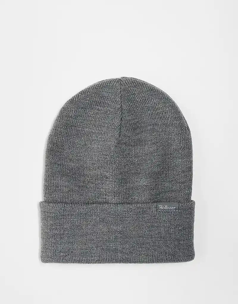 

Вязаная шапка серого цвета Hollister