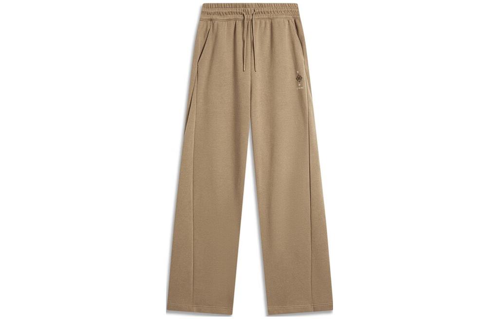 

Женские спортивные трикотажные брюки LiNing Sports Life Collection светло-каштанового коричневого цвета