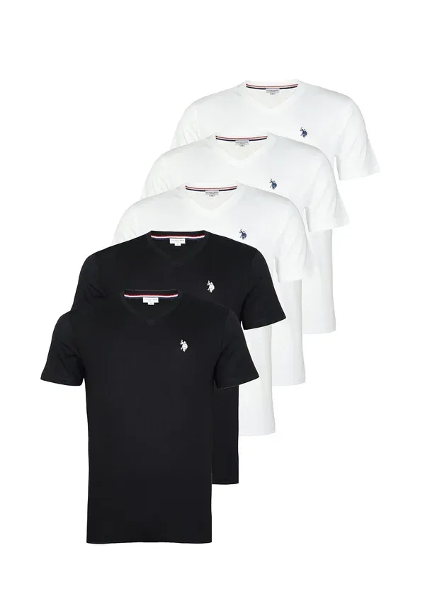 Футболка с коротким рукавом 5-pack basic U.S. Polo Assn., разноцветная — фото 3